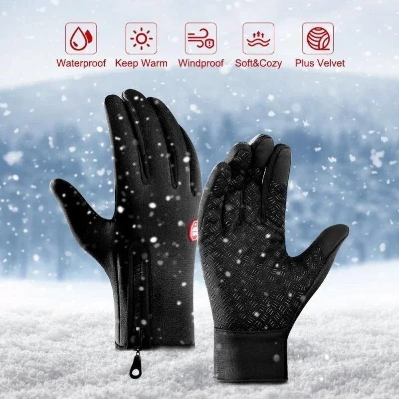 Unisex Touchscreen Fleece Winter Ski Gloves – Warm & Durable