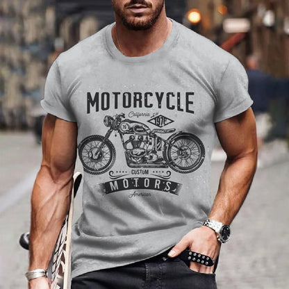 Retro Motorcycle Racing 3D Print Tee