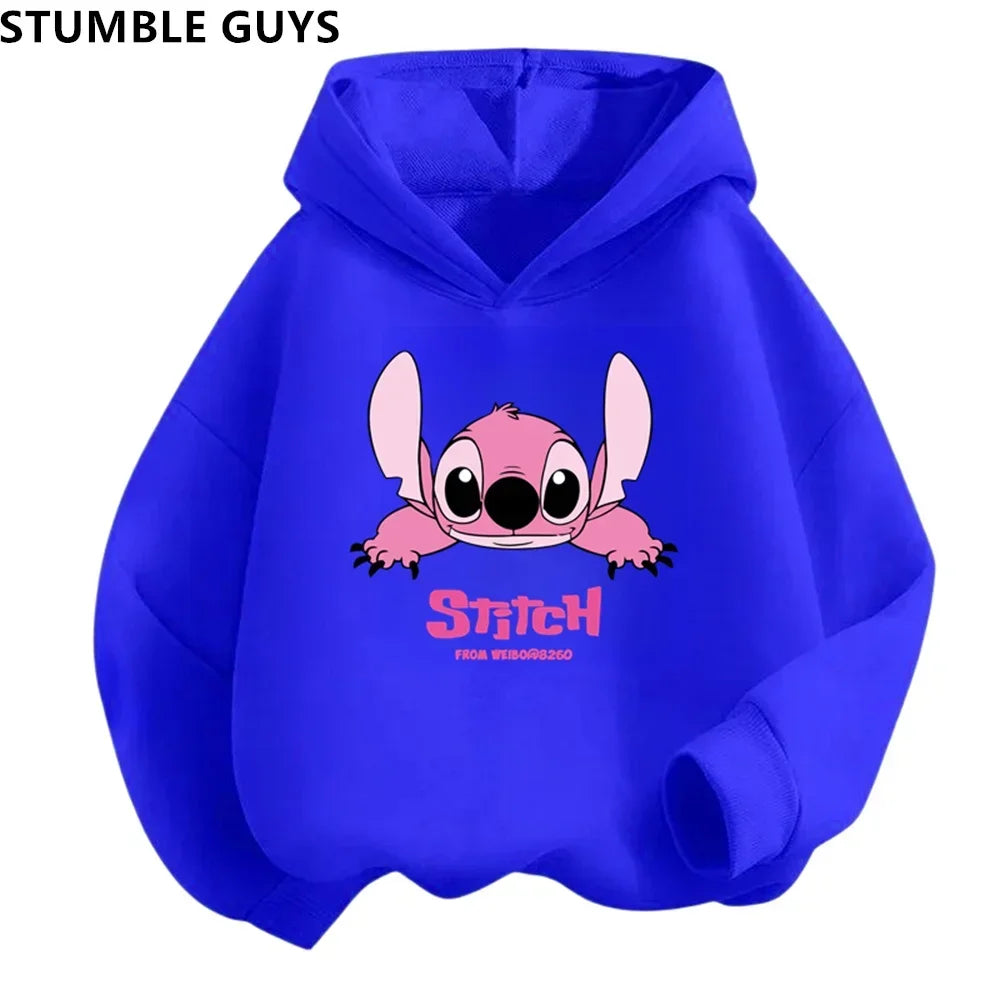 Sweat à capuche Kawaii Stitch pour vêtements décontractés pour enfants