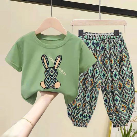 Summer Cotton T-Shirt & Shorts Set for Kids