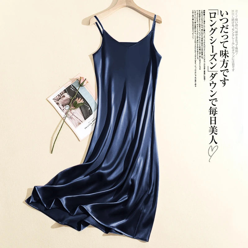 Chic Satin Maxi Summer Dress