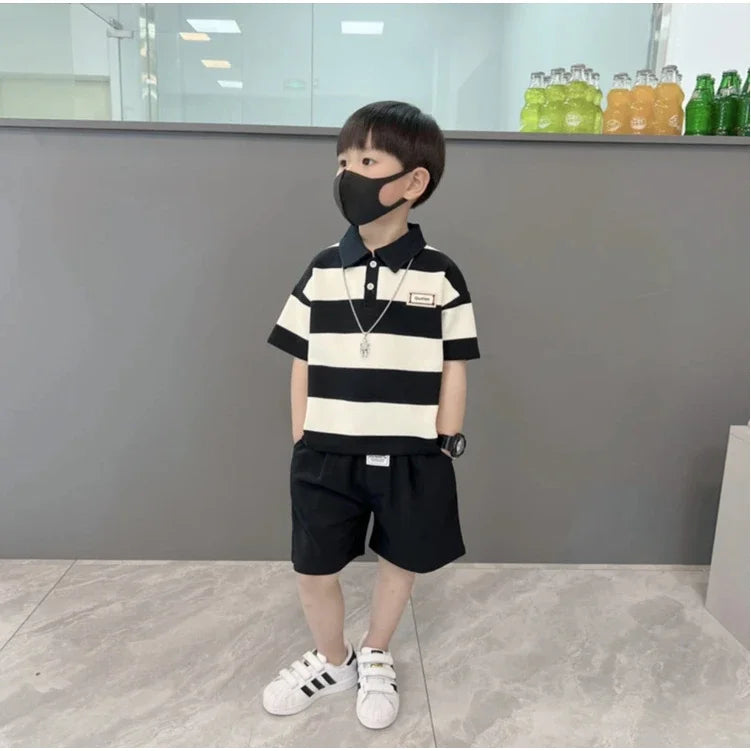 Baby Boy Polo Shirt and Shorts Set