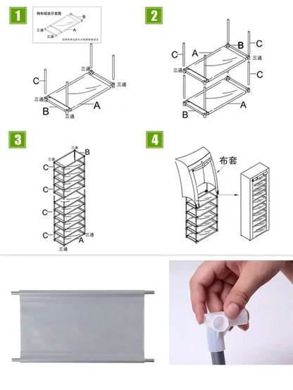 Armoire anti-poussière pour chaussures minimaliste