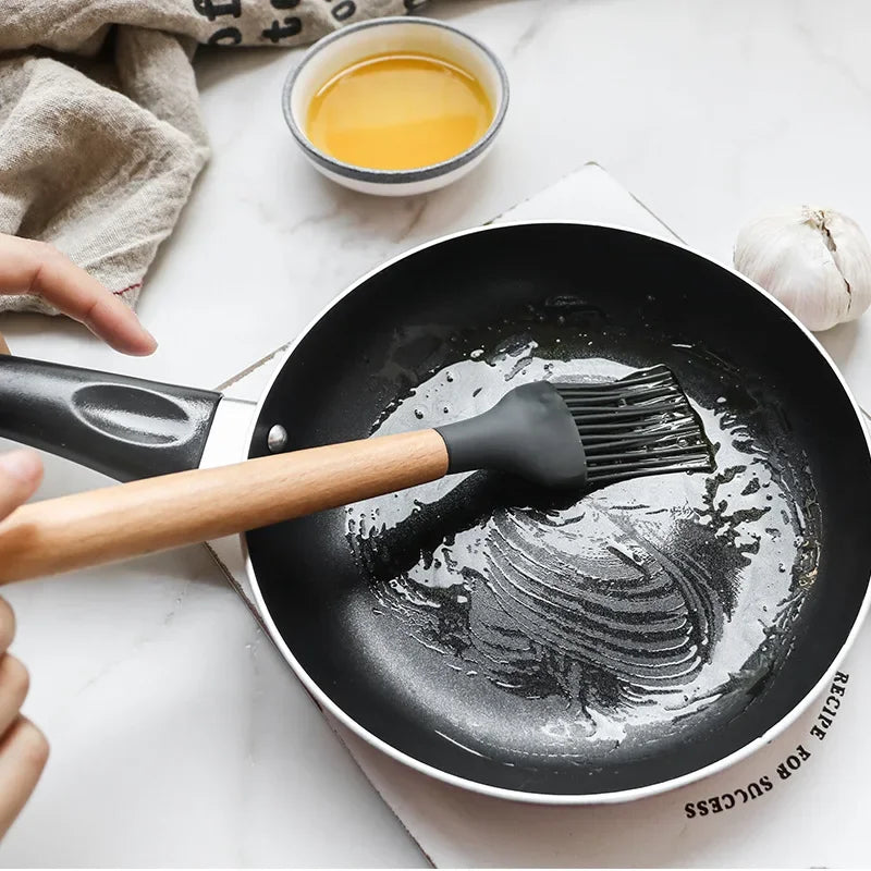 Ensemble complet d'ustensiles de cuisine en silicone de 12 pièces - Batterie de cuisine antiadhésive