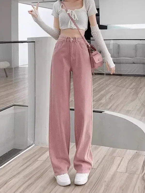 Casual Loose Straight Denim Jeans for Women