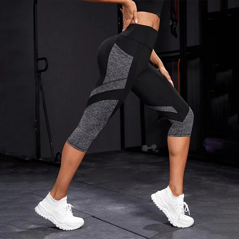 High-Waist Capri Leggings with Pockets