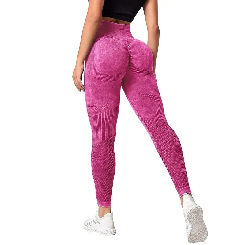 Nahtlose Leggings mit hoher Taille und verbesserter Fitness-Silhouette