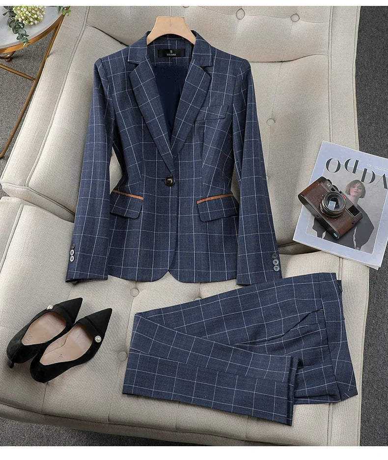 Hochwertige Blazer-Anzughose im britischen Stil für Damen