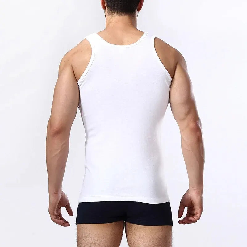 3er-Pack ärmellose Tanktops aus Baumwolle für Herren