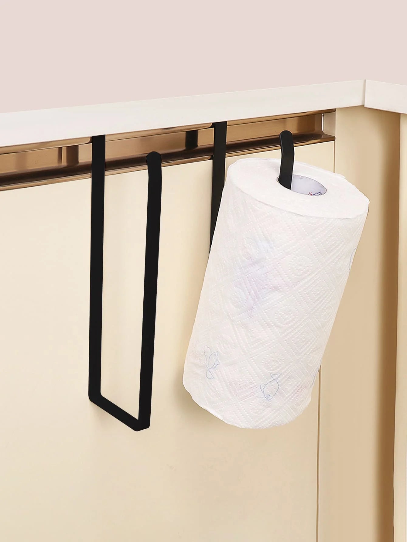 Wall-Mounted Paper Roll Holder & Towel Rack - Bathroom & Kitchen