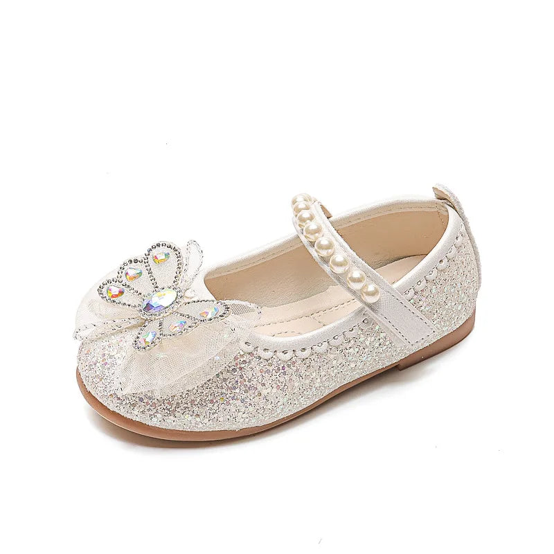 Chaussures de princesse en cristal pour filles pour fêtes et mariages