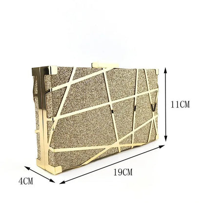 Pochette de soirée à paillettes et cristaux pour mariage