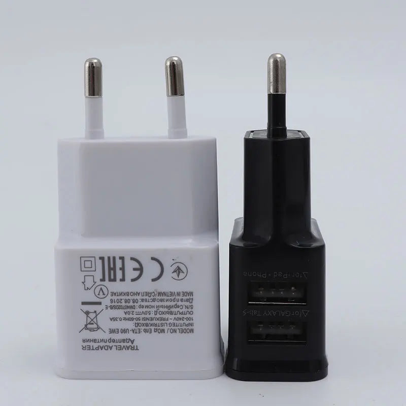 5V Portable Dual USB Power Adapter - Mobile Phone Charger