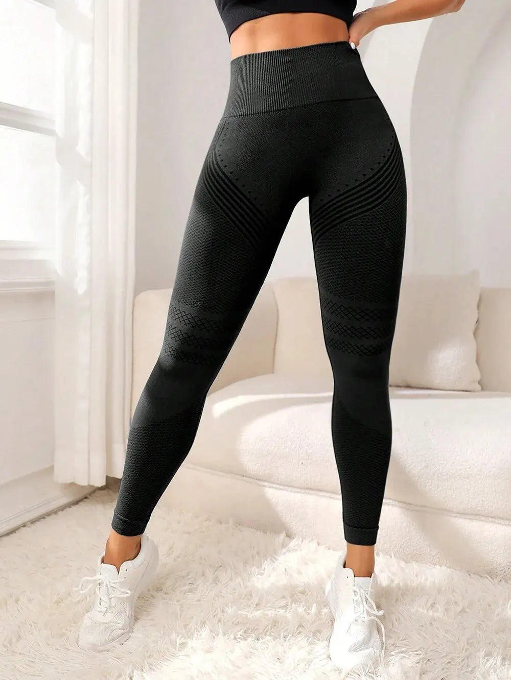 Enhance curves: High-waisted fitness  sexy lines pants