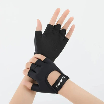 Gants de sport demi-doigts pour femmes – Absorbant les chocs