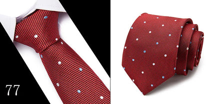 Handgefertigte blau-rot gestreifte Punktekrawatte für Männer