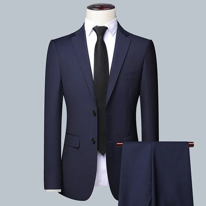 Wedding Solid Color Men suit - 3/2 Business Suit