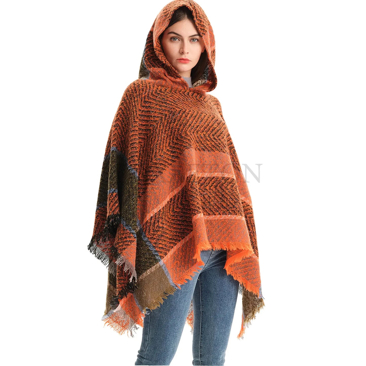 Gothic Hooded Shawl- Stylish Poncho for All Seasons