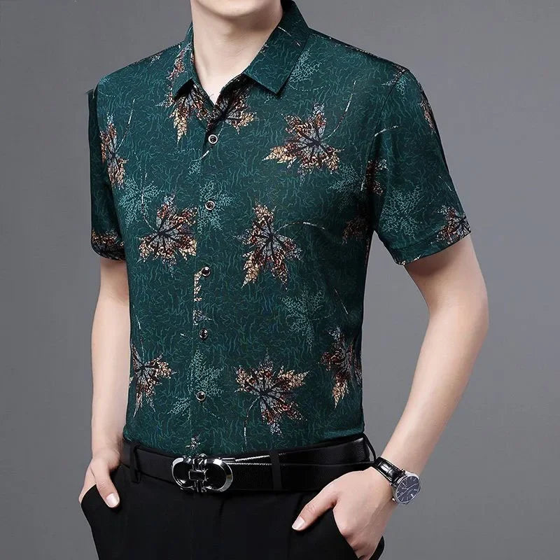 Men's Short Sleeves Cotton T Shirt - Male Summer Clothes