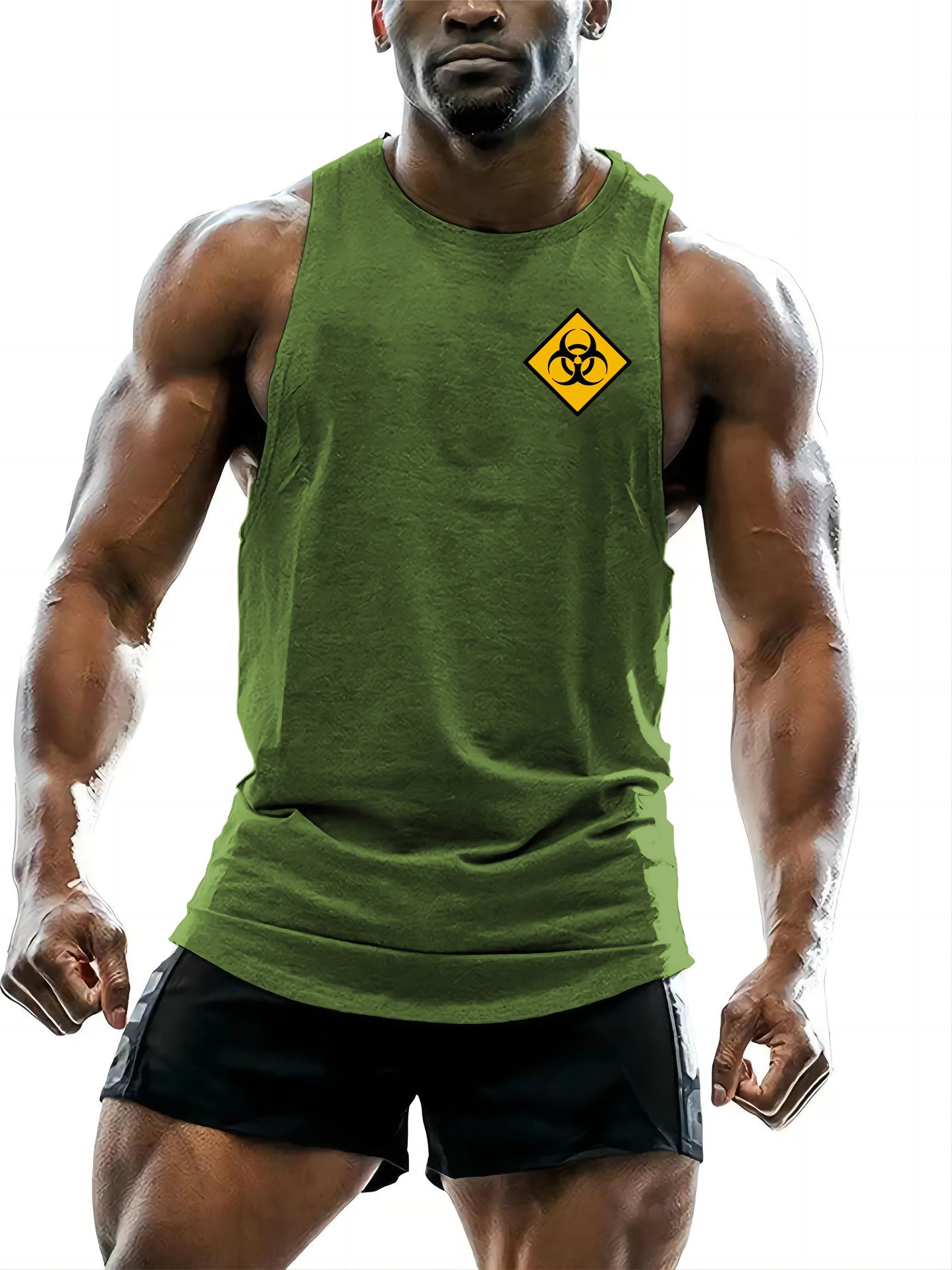 Lustiges Tanktop mit Rundhalsausschnitt und 2D-Druck für Männer