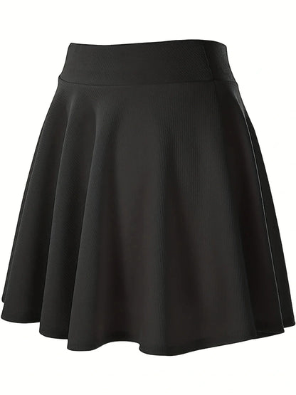 Black Pleated High Waist JK Skirt