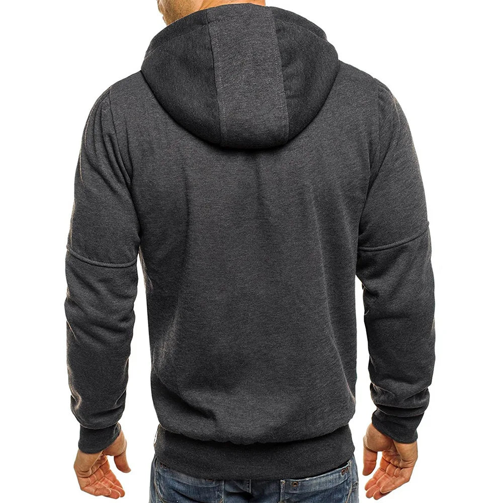 Slim Fit Kapuzenpullover mit Reißverschluss für Herren