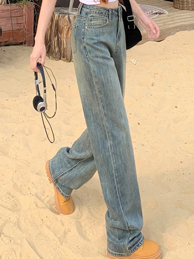 Chic High Waist Loose Wide Leg Jeans for Women