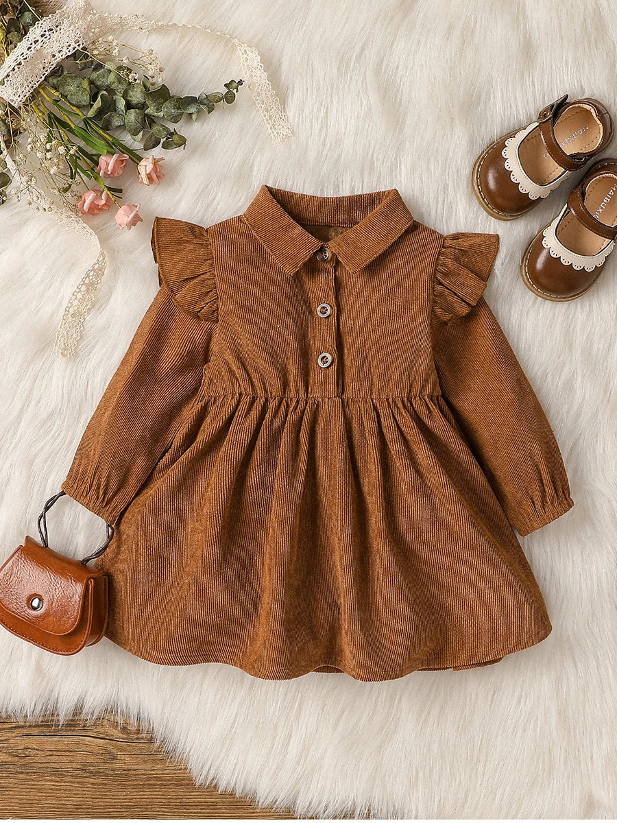 Baby Girls' Long Sleeve Collar Dress