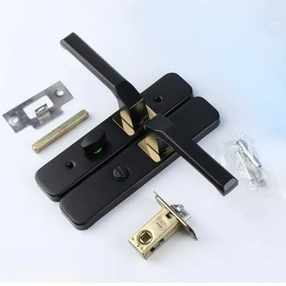 Schlüsselloses schwarzes Badezimmerschloss mit Zungengriff