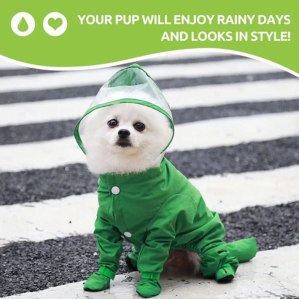 Pets 4 Legs Rain Jacket/Coat