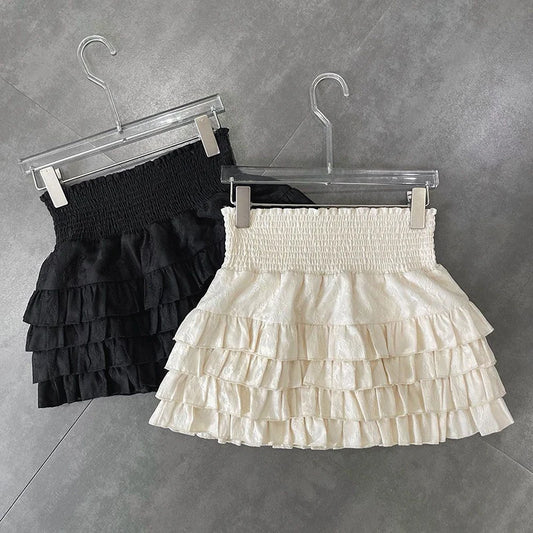 Y2K Ruffles High Waist Mini Skirt