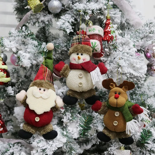 Cheerful Cartoon Christmas Pendants Festive Decor for Home