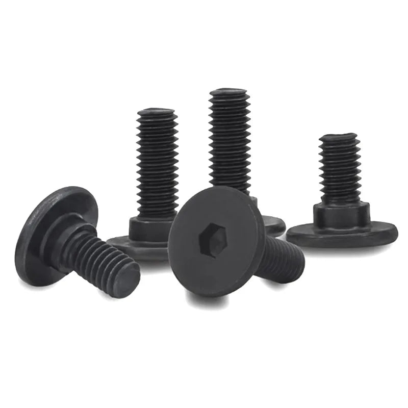 Set of 10 M6 Black Carbon Steel Step Screws