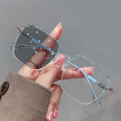 Photochrome Anti-Strahlungs-Brille für Männer und Frauen aus Metall