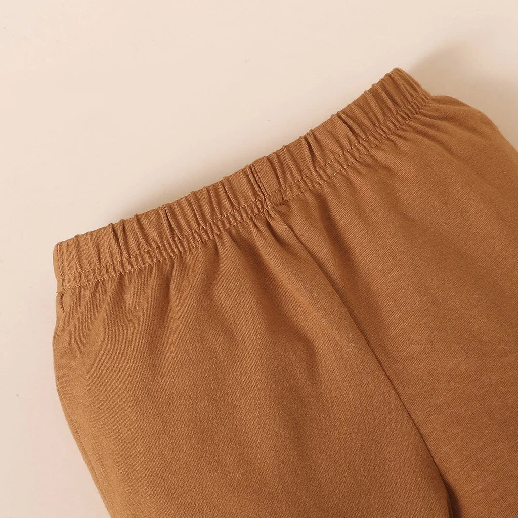 Hauts à manches longues pour bébés filles, hauts imprimés floraux et pantalons de couleur unie