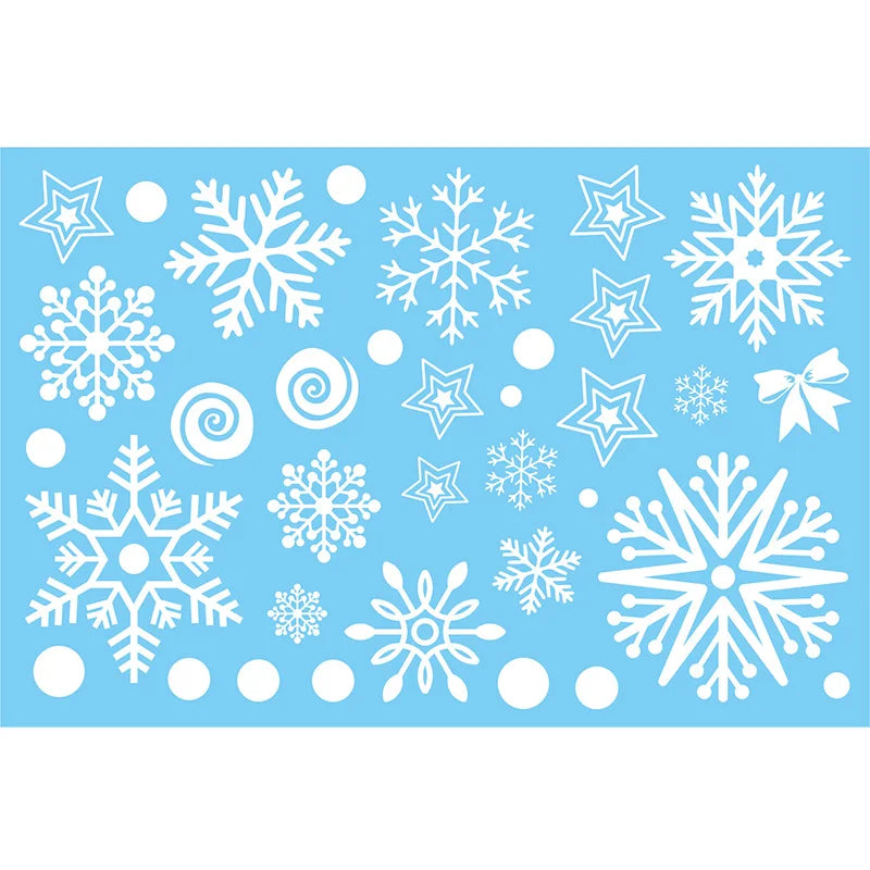 Removable Santa Elk Window Stickers for Festive Decor