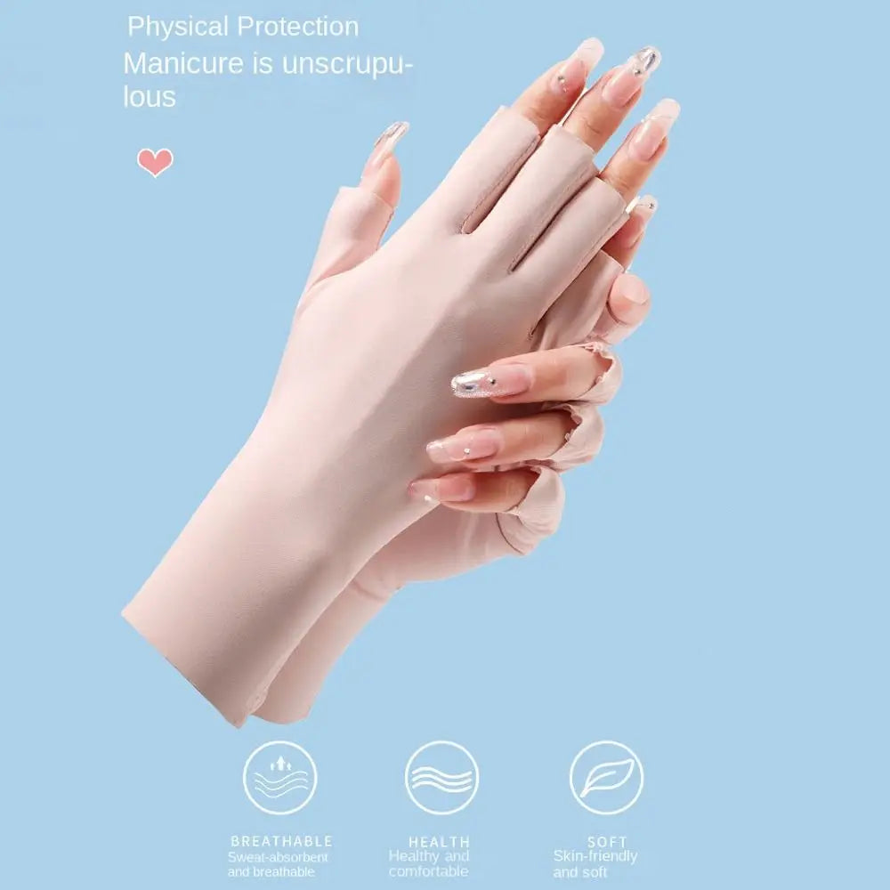 Sunscreen UV Protection Gloves for Nail Art