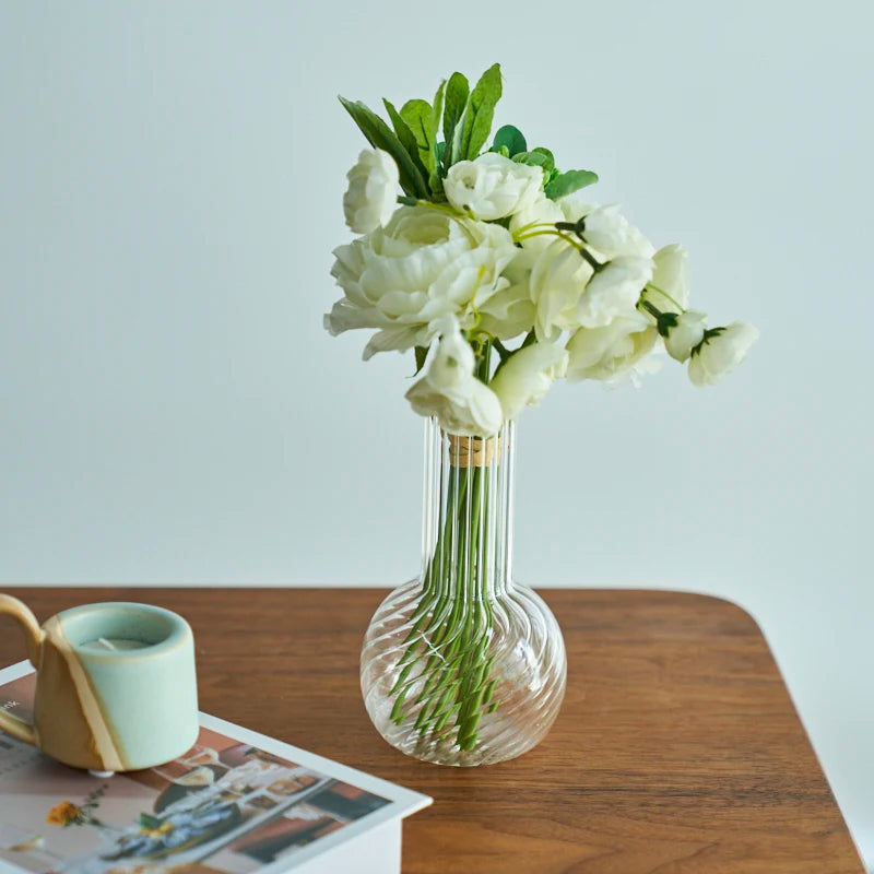 Modern Transparent Glass Vase Set for Home