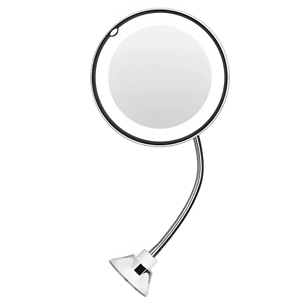 Miroir de maquillage flexible à col de cygne - Miroir de courtoisie à lumière LED