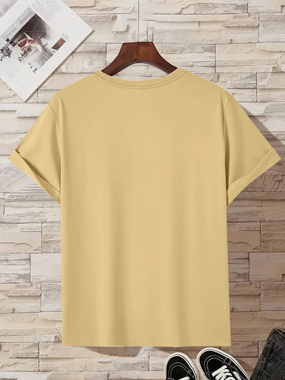 Luxuriöses Herren-T-Shirt aus Baumwolle mit Buchstaben-Print