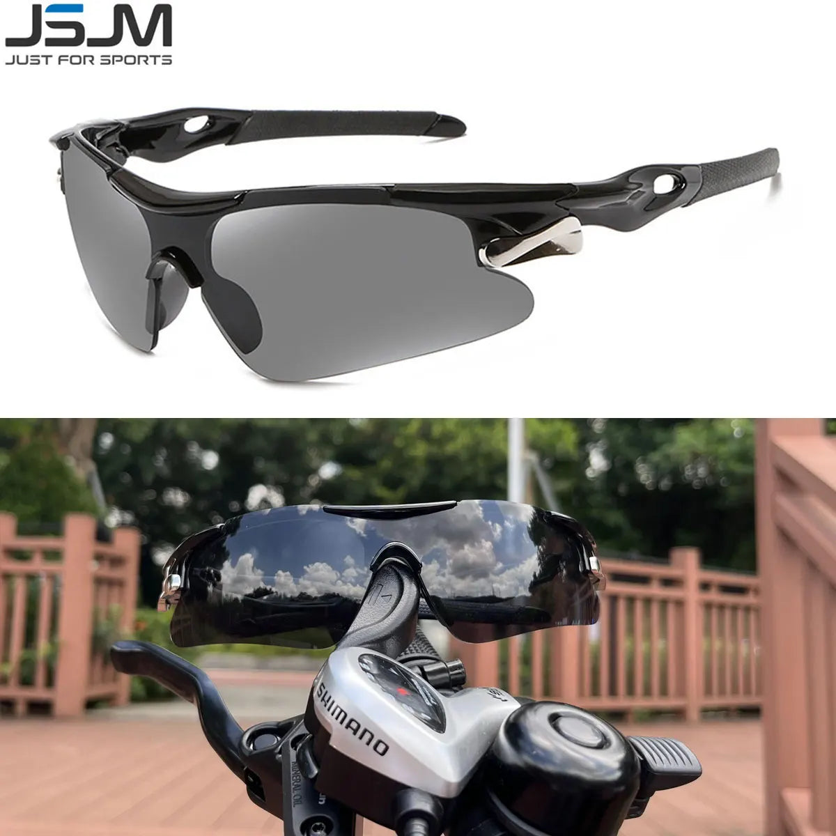 Herren-Fahrradsonnenbrille aus Polycarbonat