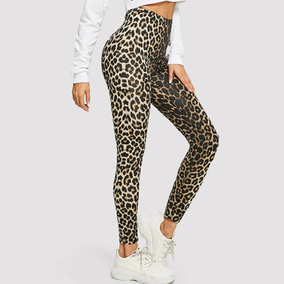 Leggings mit überkreuzter Taille und Leopardenmuster in Farbverlauf