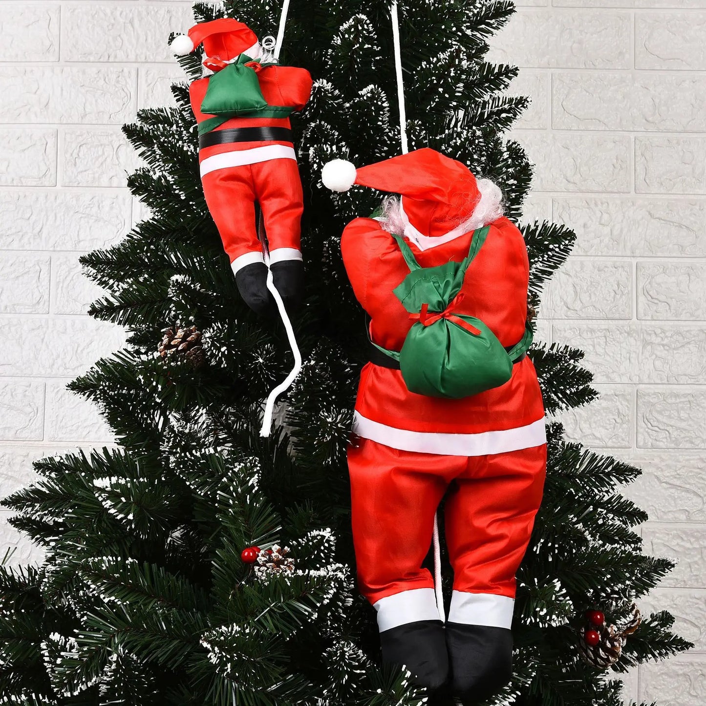 Décoration de Père Noël grimpant géant pour arbre de Noël extérieur