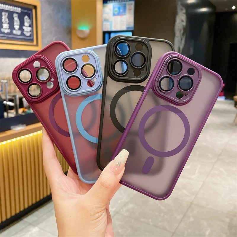 Transparente magnetische Magsafe-Hülle für kabelloses Laden