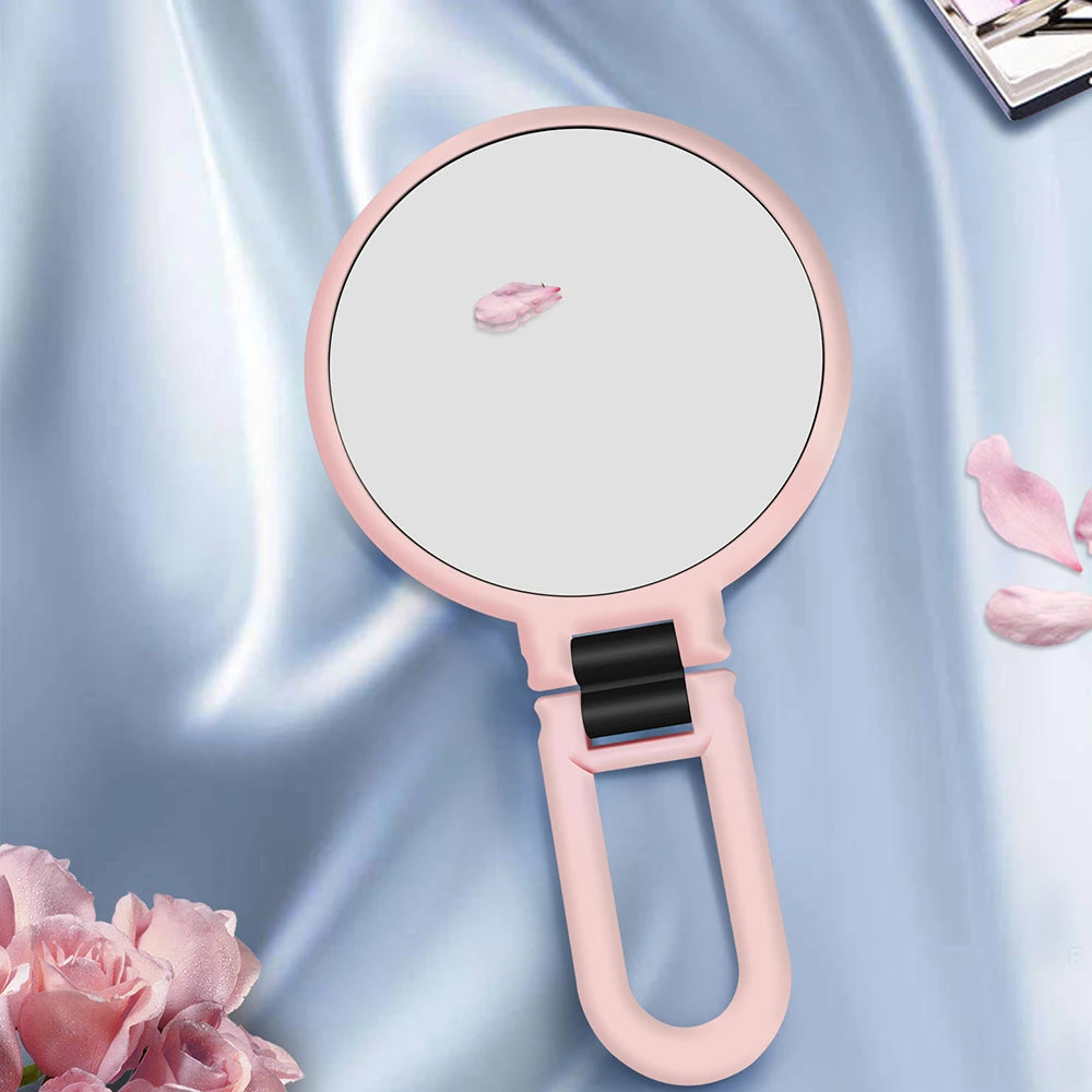 Handheld Folding Double Sided Makeup Vanity Mirror