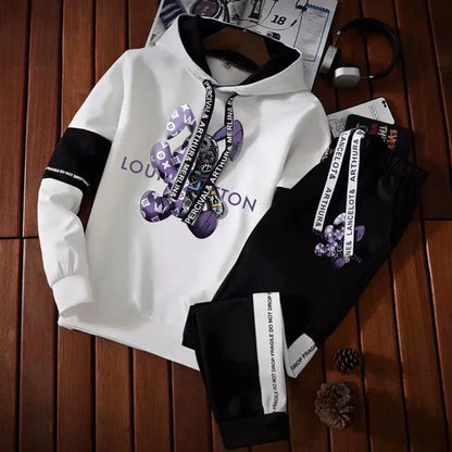 Survêtement à capuche pour homme : ensemble pull et jogging