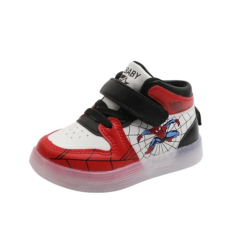 Baskets LED Disney Spiderman - Chaussures pour enfants à la mode et respirantes