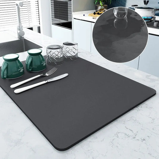 Super Absorbent Kitchen Dish Draining Mat