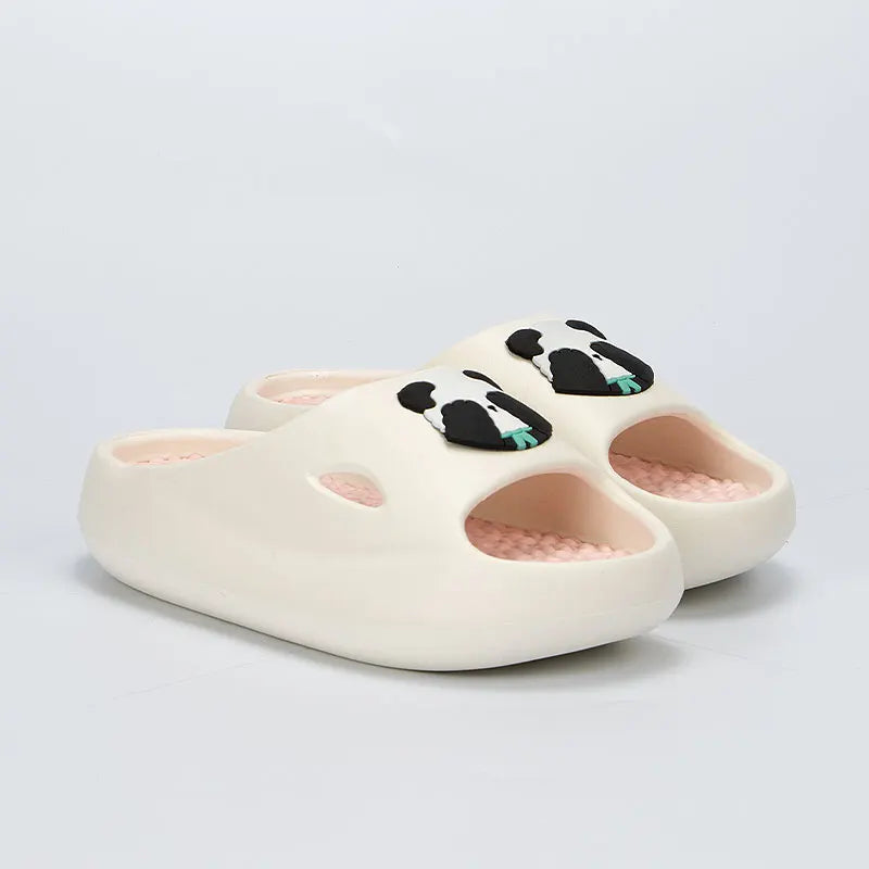 Lovely Cartoon Panda Platform Slides for Women