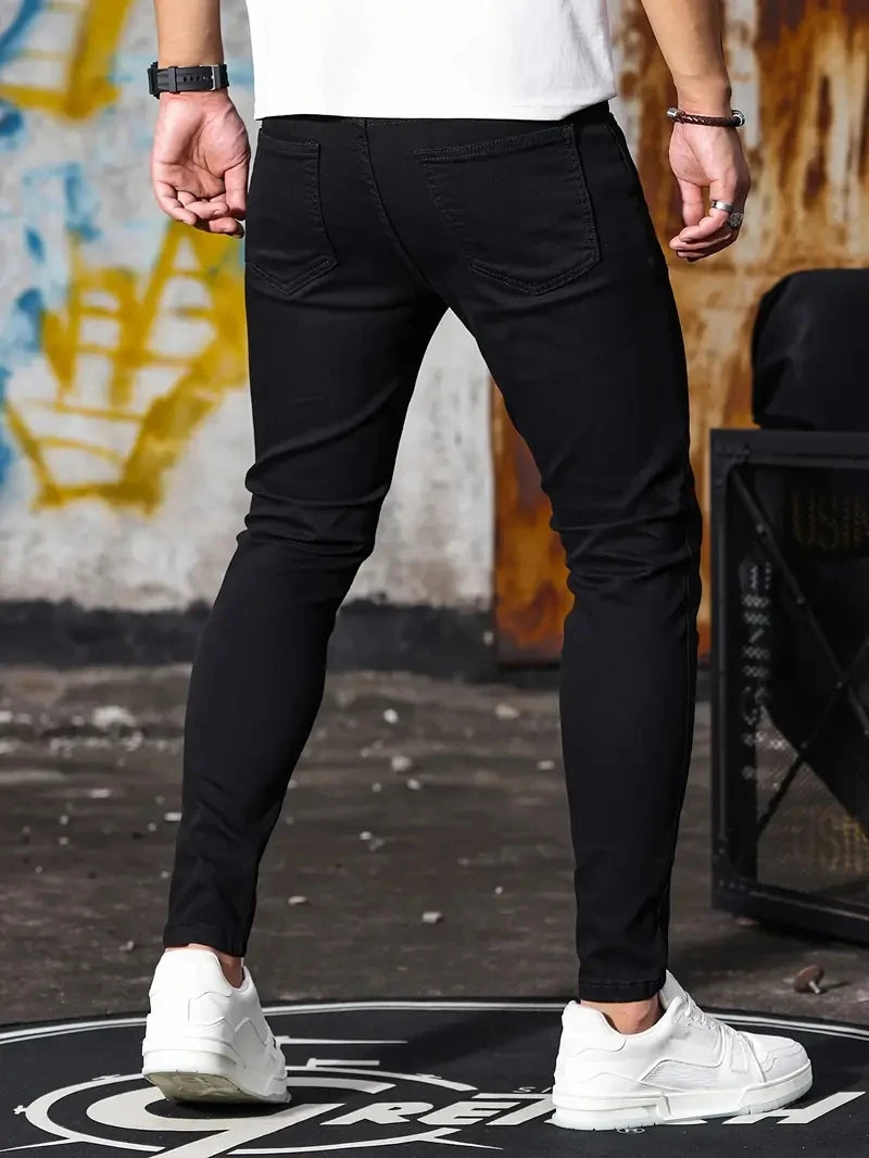 Retro-Stretch-Skinny-Jeans für Herren